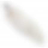 Металлическая анальная пробка с хвостом из натурального меха Art of Sex size M White fox