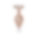 Анальна пробка - Jewellery Pearl Gold Heart Plug Clear S