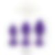 Набір силіконових анальних пробок FeelzToys - Bibi Butt Plug Set 3 pcs Purple