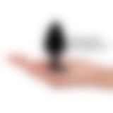 Металева анальна пробка з кристалом Dorcel Diamond Plug Black L