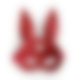 Кожаная маска Зайки Art of Sex - Bunny mask, цвет Красный