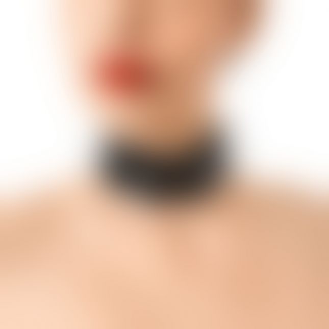 БДСМ-ошейник с кольцом Art of Sex - Martina Collar with ring, натуральная кожа, цвет черный