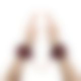 Шкіряні наручники Liebe Seele Wine Red Wrist Cuffs, знімний ланцюжок-кріплення