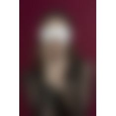 Маска на очі з заклепками Feral Feelings - Blindfold Mask, натуральна шкіра, біла