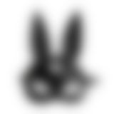 Кожаная маска Зайки Art of Sex - Bunny mask, цвет Черный