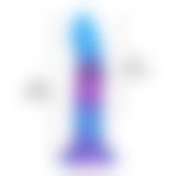 Фалоімітатор, що світиться в темряві, ADDICTION Rave 8″ Glow in the Dark Dildo Blue Purple, 20,3 см