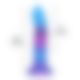 Фалоімітатор, що світиться в темряві, ADDICTION Rave 8″ Glow in the Dark Dildo Blue Purple, 20,3 см