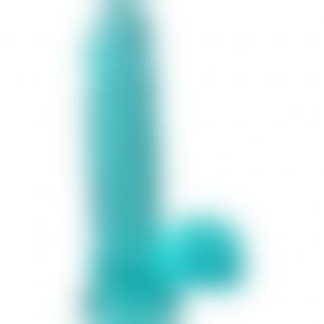Фаллоимитатор Doc Johnson Crystal Jellies - 7 Inch Realistic Cock with Balls - Teal