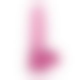 Фалоімітатор з мошонкою - Jelly Studs Crystal Dildo Medium 7" Pink