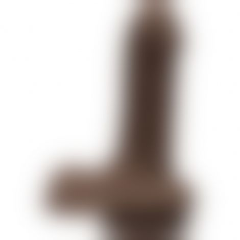 Фаллоимитатор Doc Johnson The D - Super D - 6 Inch With Balls - ULTRASKYN - Chocolate, диаметр 3,8см