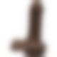 Фалоімітатор Doc Johnson The D - Super D - 6 Inch With Balls - ULTRASKYN - Chocolate, діаметр 3,8 см