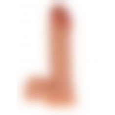 Get Real Silicone Dildo 8 Inch w Balls - силиконовый фаллоимитатор с мошонкой, 17.5х4 см
