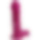 Фалоімітатор Doc Johnson Radiant Gems 7 Inch Ballsy Fuchsia, діаметр 4,3 см, антибактеріальний ПВХ