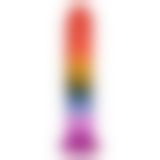 Фаллоимитатор Doc Johnson Crystal Jellies - 8.5 Inch Сlassic Dong - Rainbow