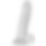 Прозорий фалоімітатор на присосці ADDICTION — Clear Dildo with Balls 8″, віброкуля в подарунок