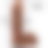 Фалоімітатор Doc Johnson The Realistic Cock ULTRASKYN - 6 Inch with Balls Caramel