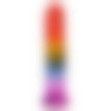 Фаллоимитатор Doc Johnson Crystal Jellies - 8.5 Inch Сlassic Dong - Rainbow