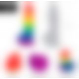 Райдужний фалоімітатор ADDICTION - JUSTIN - 8 "- RAINBOW, 20,3 см, силікон, вібропуля в подарунок