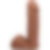 Фалоімітатор Doc Johnson The Realistic Cock ULTRASKYN - 6 Inch with Balls Caramel