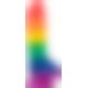 Райдужний фалоімітатор ADDICTION - JUSTIN - 8 "- RAINBOW, 20,3 см, силікон, вібропуля в подарунок