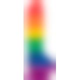 Райдужний фалоімітатор ADDICTION - JUSTIN - 8 "- RAINBOW, 20,3 см, силікон, вібропуля в подарунок