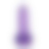 Фалоімітатор з мошонкою - Jelly Studs Crystal Dildo Small 6" Purple