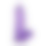 Фалоімітатор з мошонкою - Jelly Studs Crystal Dildo Small 6" Purple