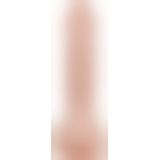 Вигнутий фалоімітатор на присосці ADDICTION — BRAD 7,5″ Dildo With Balls, Beige