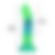 Фалоімітатор, що світиться в темряві, ADDICTION Rave 8″, Glow in the Dark Dildo Blue Green, 20,3 см