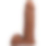 Фалоімітатор Doc Johnson The Realistic Cock ULTRASKYN - 8 Inch with Balls Caramel