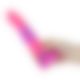 Фалоімітатор, що світиться в темряві, ADDICTION Rave 8″, Glow in the Dark Dildo Pink Purple, 20,3 см