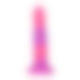 Фалоімітатор, що світиться в темряві, ADDICTION Rave 8″, Glow in the Dark Dildo Pink Purple, 20,3 см