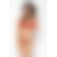 Комплект білизни COCTAIL BIKINI red L/XL - Passion: ліф з бантиками, стрінги-ниточки