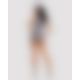 Obsessive Stewardess 3 pcs costume grey L/XL