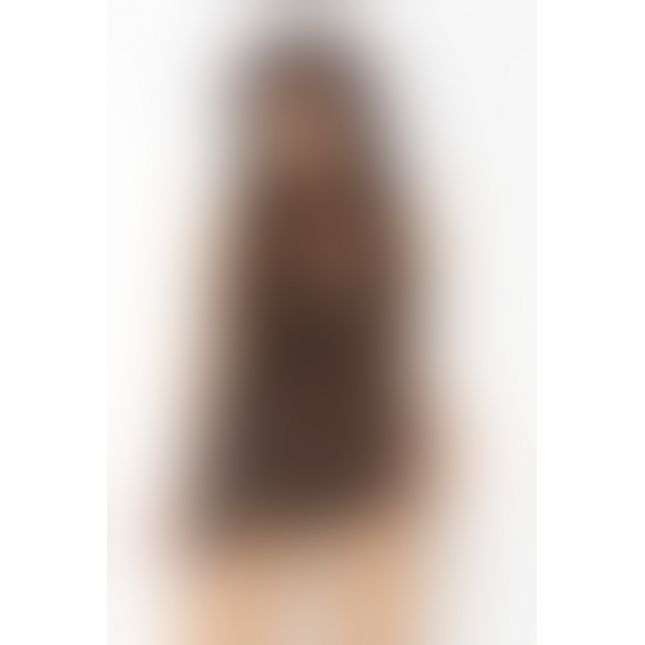 Сорочка бебі-дол Passion BERYL CHEMISE XXL/XXXL, black, трусики, напівпрозора, стрічка під груди