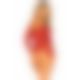 Боди Leg Avenue Crystalized fishnet bodysuit Red One Size