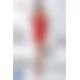 Бодистокинг Passion BS063 red, платье-сетка халтер