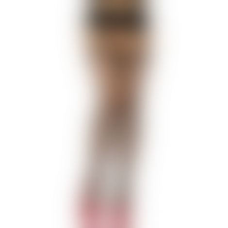 Панчохи-сітка зі швом Leg Avenue Fishnet thigh highs with bow One sice Black, декор: бантики, стрази