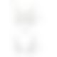 Топ з прозорою вставкою Passion PS002 TOP white, size S