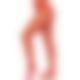 Чулки Leg Avenue Crotchless Net Tights with Heart Backseam Red One Size