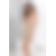 (SALE) Сорочка приталенная с чашечками LOTUS CHEMISE cream L/XL - Passion Exclusive, трусики