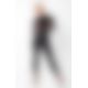 Комбинезон Noir Handmade F319 Caged wetlook catsuit with zippers and ring - S