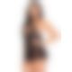 Пеньюар Leg Avenue Floral lace babydoll & string Black S