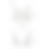 Топ з прозорою вставкою Passion PS002 TOP white, size XL