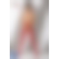 Мереживні колготки-бодістокінги Passion S014 One Size, Red, імітація панчіх та пояса з гартерами