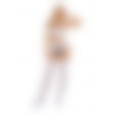 Бодістокінг - Bodystocking 2074, white - One Size