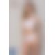 Топ з прозорою вставкою Passion PS002 TOP white, size XL
