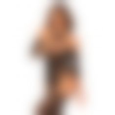 Нейлоновий бодістокінг з імітацією панчіх Obsessive Bodystocking G333 S/M/L, black, з доступом