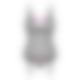 Корсет Obsessive Novenes corset & thong, M/L, прозрачный, открытая спина, стринги в комплекте