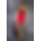 Сорочка приталена з відкритою спиною LENA CHEMISE red 4XL/5XL - Passion, трусики